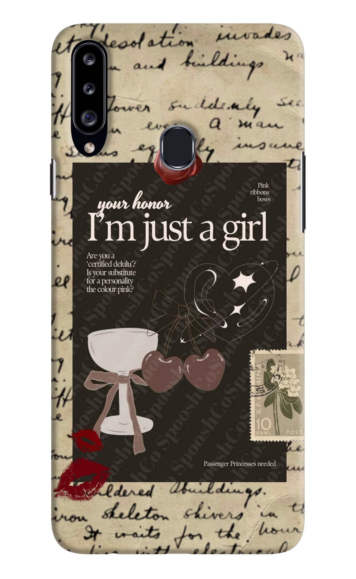 I am just a girl Samsung A20s Hard Case Back Cover by Casekaro