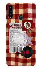 Queen of Disaster Samsung A20s Hard Case Back Cover by Casekaro