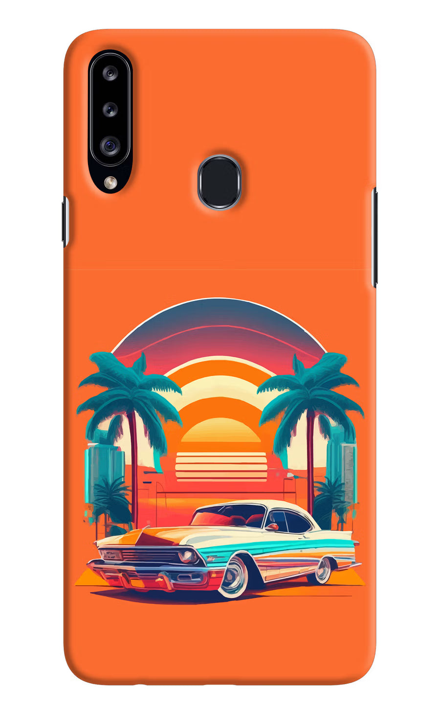 Palm Drive 80s Samsung A20s Back Cover, Hard case