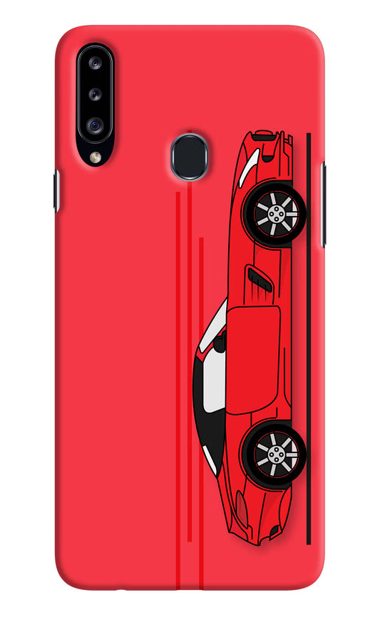 Red Velocity Samsung A20s Hard Case Back Cover by Casekaro