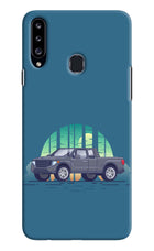 Retro Garage Vibe Samsung A20s Hard Case Back Cover by Casekaro