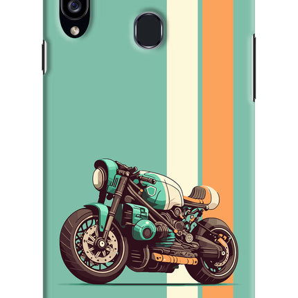 Striped Moto Drift Samsung A20s Hard Case Back Cover by Casekaro