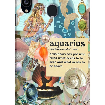 Aquarius Zodiac Samsung A20s Hard Case Back Cover by Casekaro