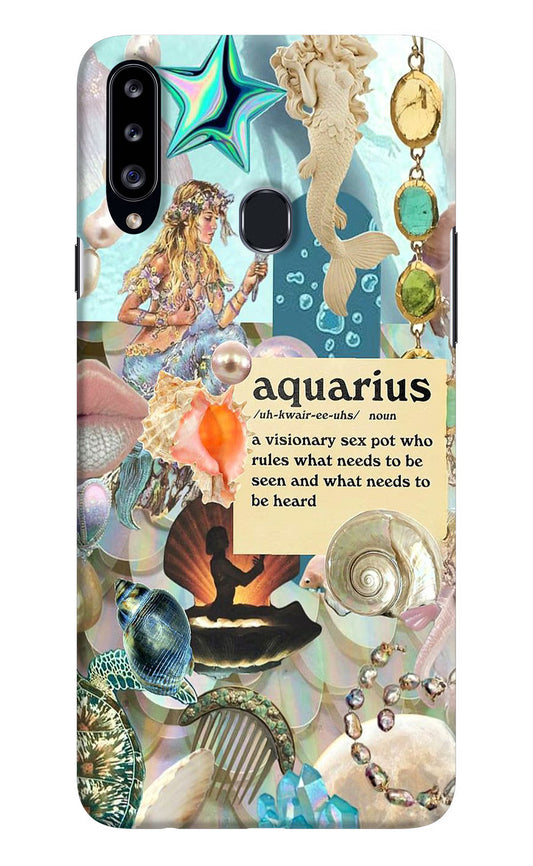 Aquarius Zodiac Samsung A20s Hard Case Back Cover by Casekaro