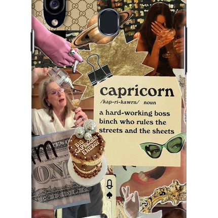 Capricorn Zodiac Samsung A20s Hard Case Back Cover by Casekaro