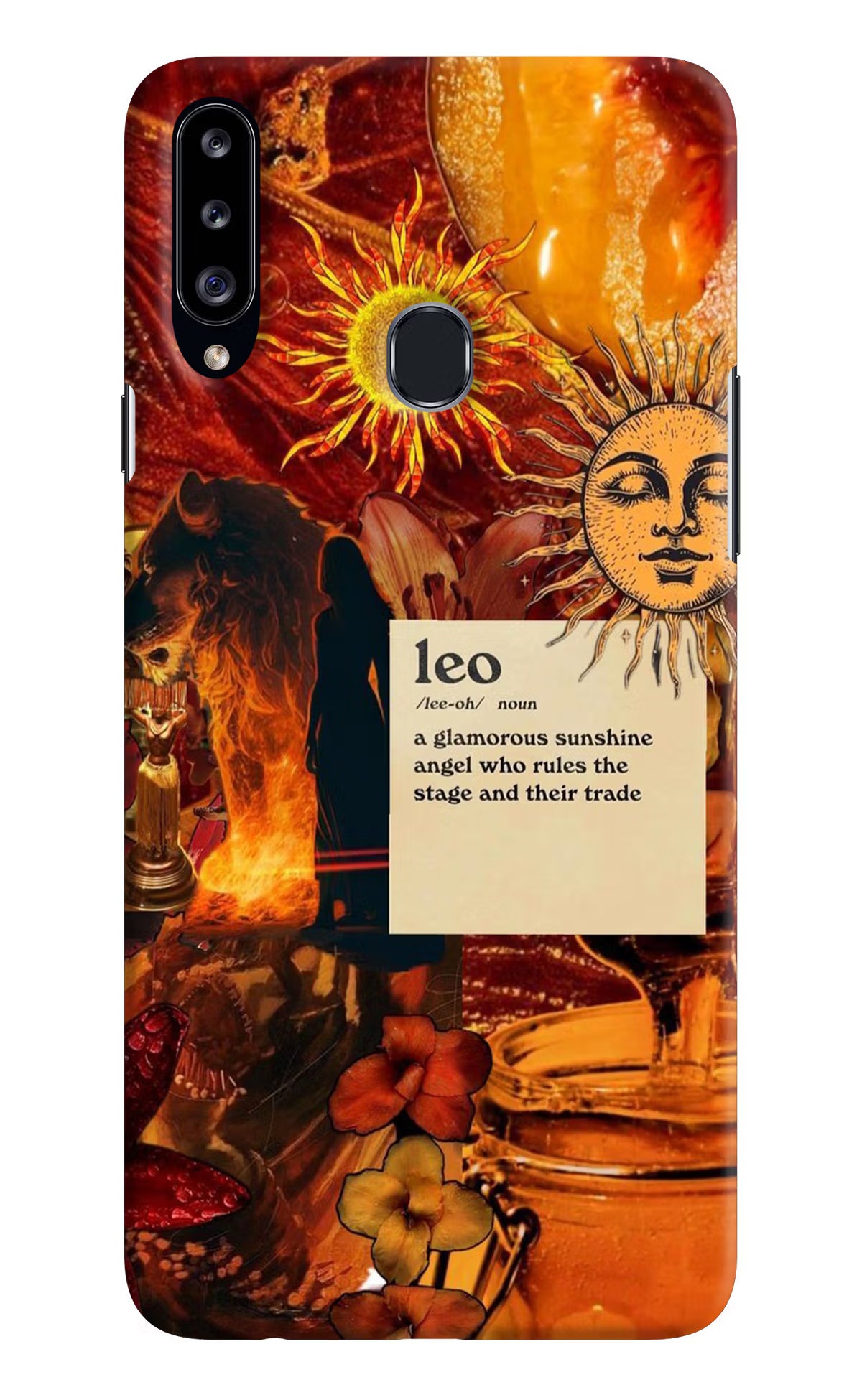 Leo Zodiac Samsung A20s Hard Case Back Cover by Casekaro