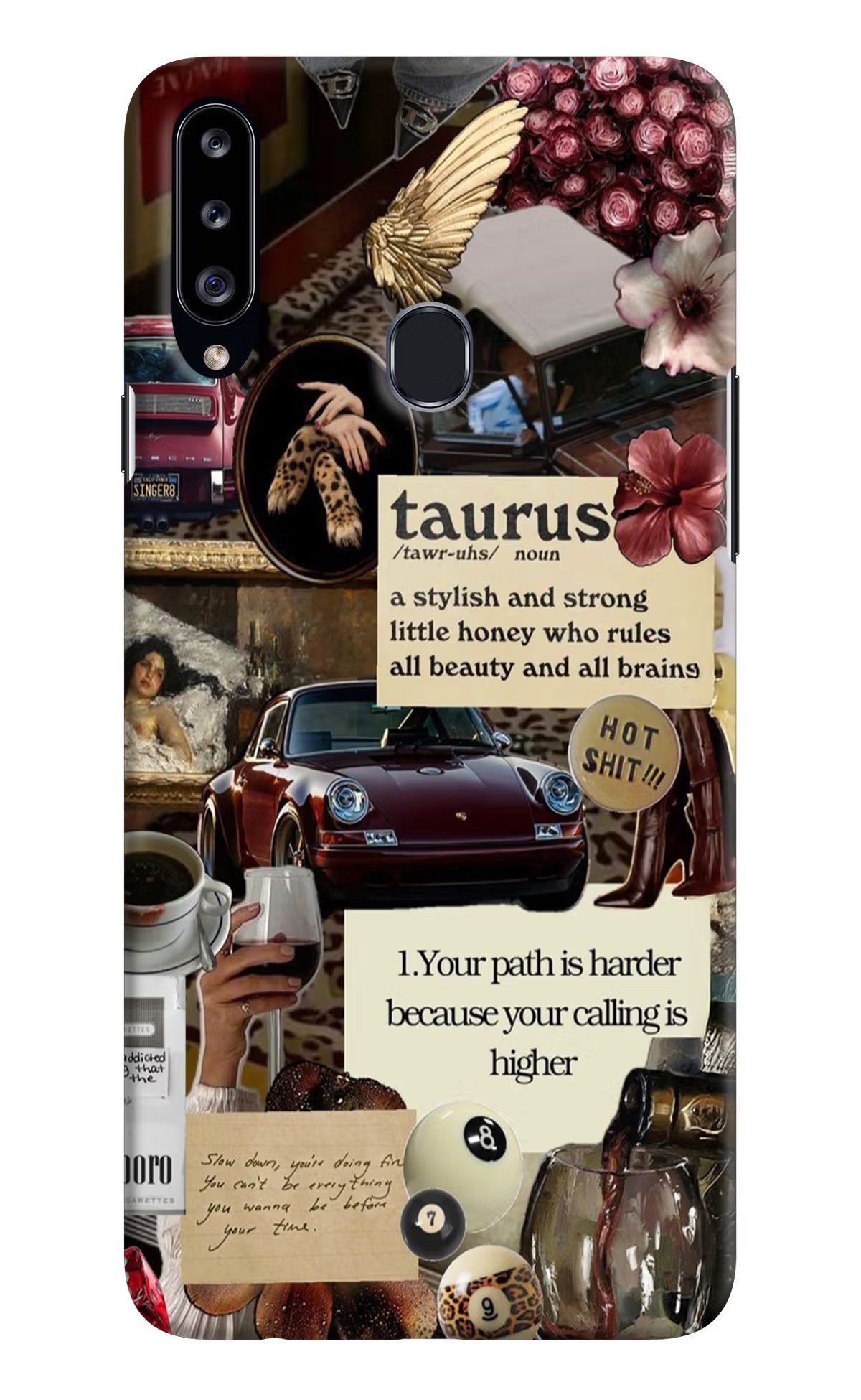 Taurus Zodiac Samsung A20s Hard Case Back Cover by Casekaro