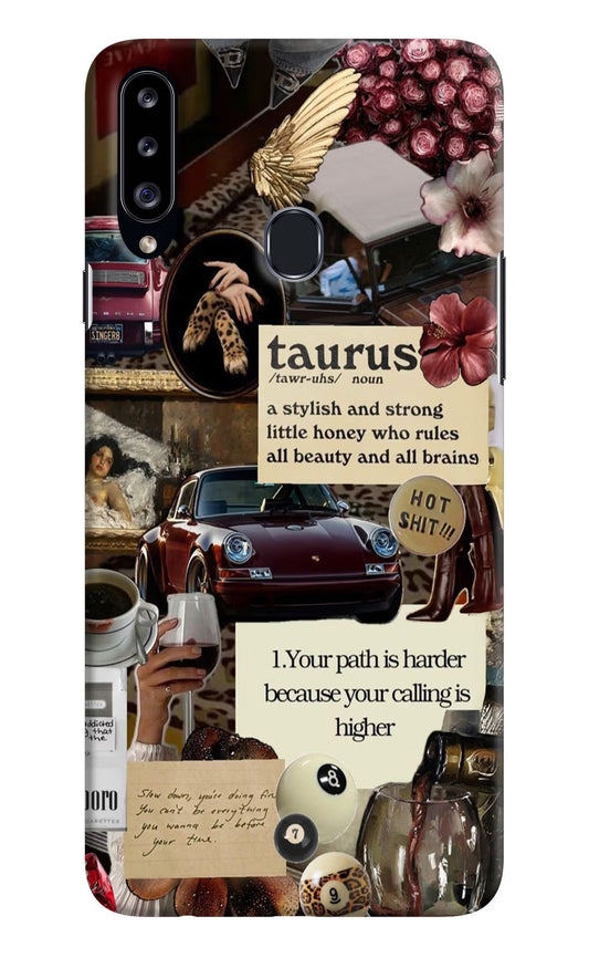 Taurus Zodiac Samsung A20s Hard Case Back Cover by Casekaro