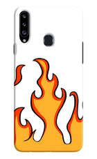 Fired Up – White Samsung A20s Hard Case Back Cover by Casekaro