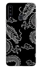 Twin Dragons Samsung A20s Hard Case Back Cover by Casekaro