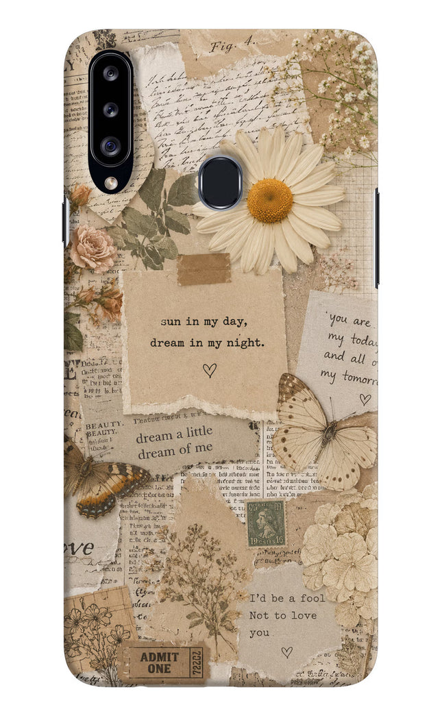 Vintage case Samsung A20s Hard Case Back Cover by Casekaro