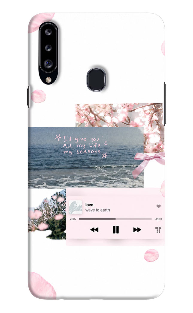 Wave to earth Samsung A20s Hard Case Back Cover by Casekaro