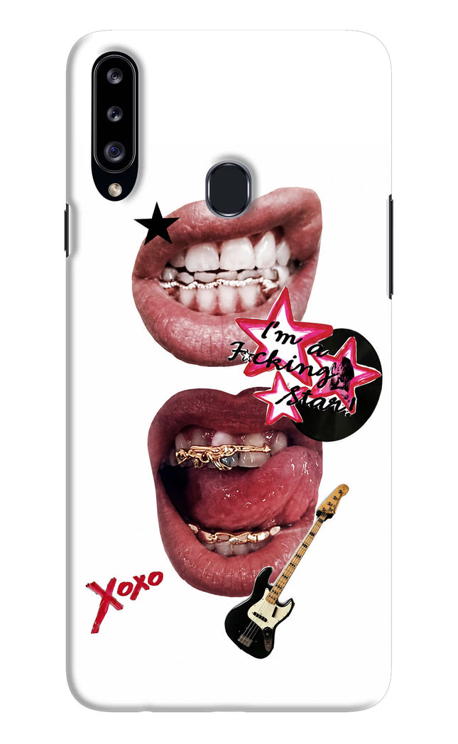 Rockstar Samsung A20s Hard Case Back Cover by Casekaro