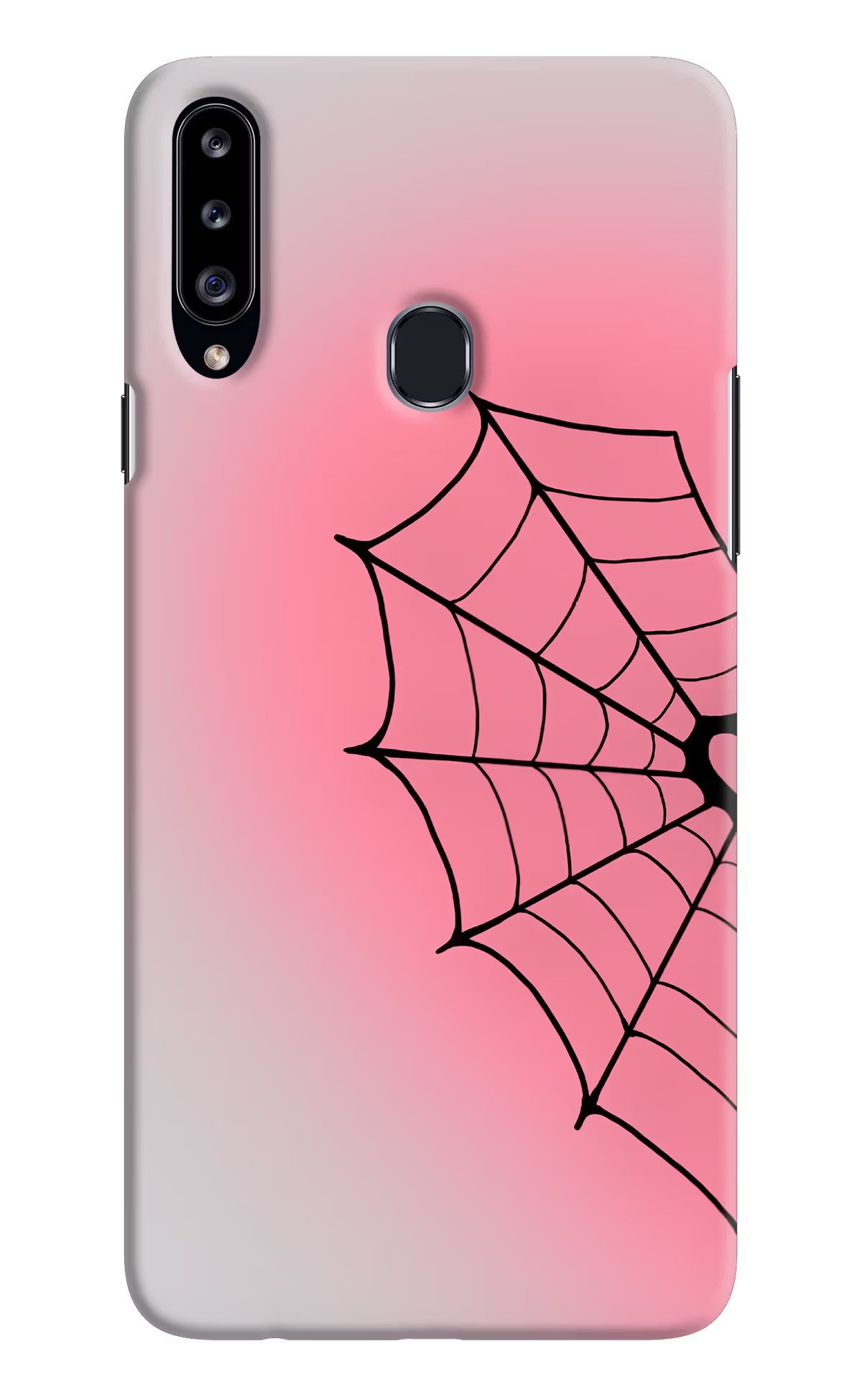 Pink Web Samsung A20s Back Cover