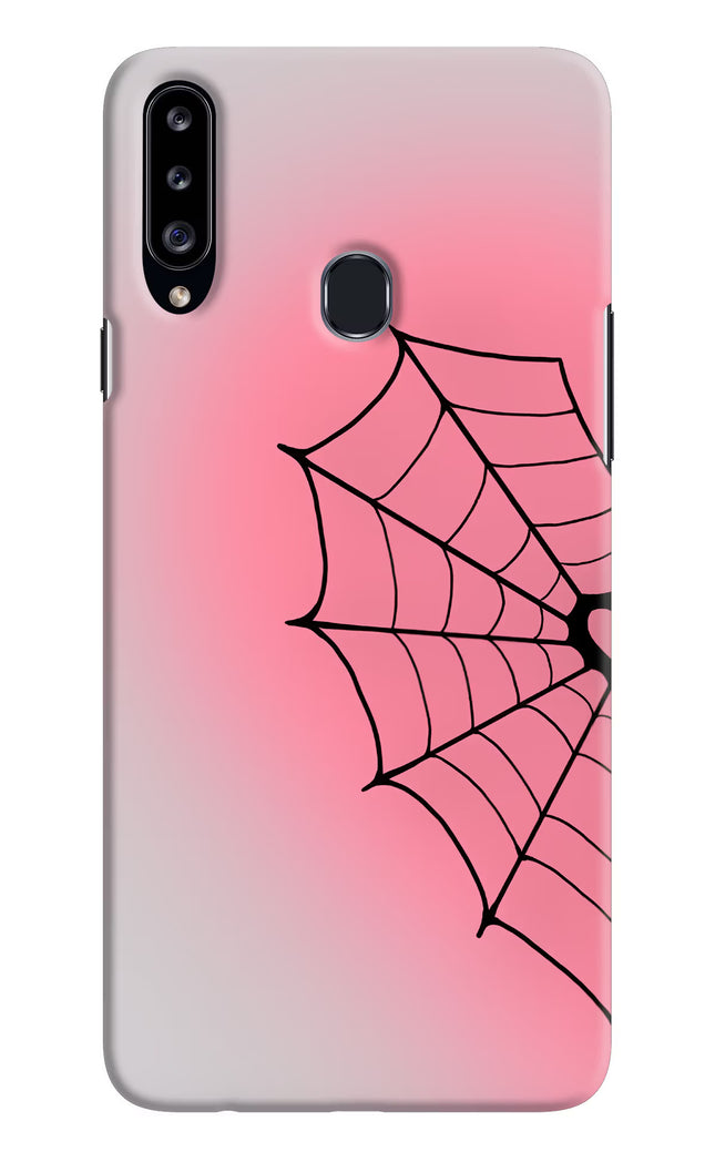 Pink Web Samsung A20s Hard Case Back Cover by Casekaro
