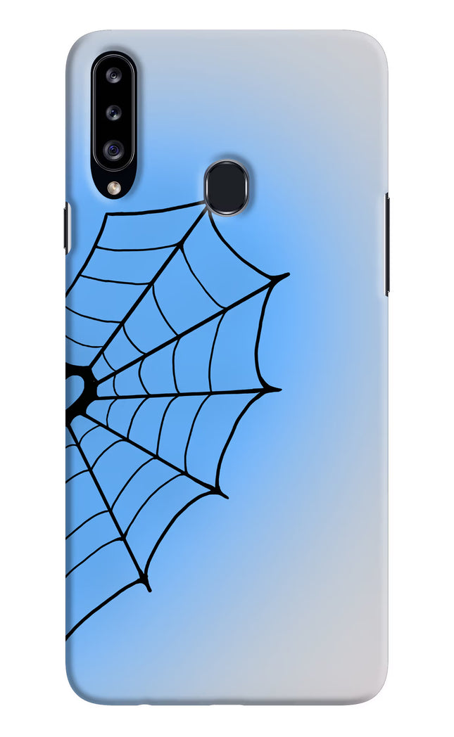 Blue Web Samsung A20s Hard Case Back Cover by Casekaro