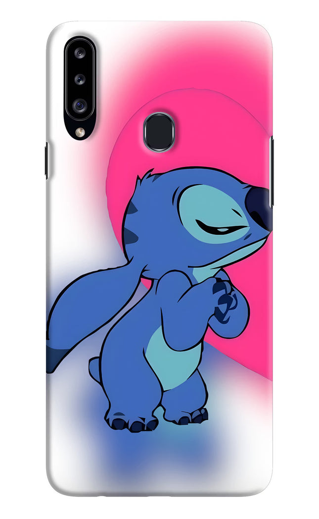 Stitch Hug Samsung A20s Hard Case Back Cover by Casekaro