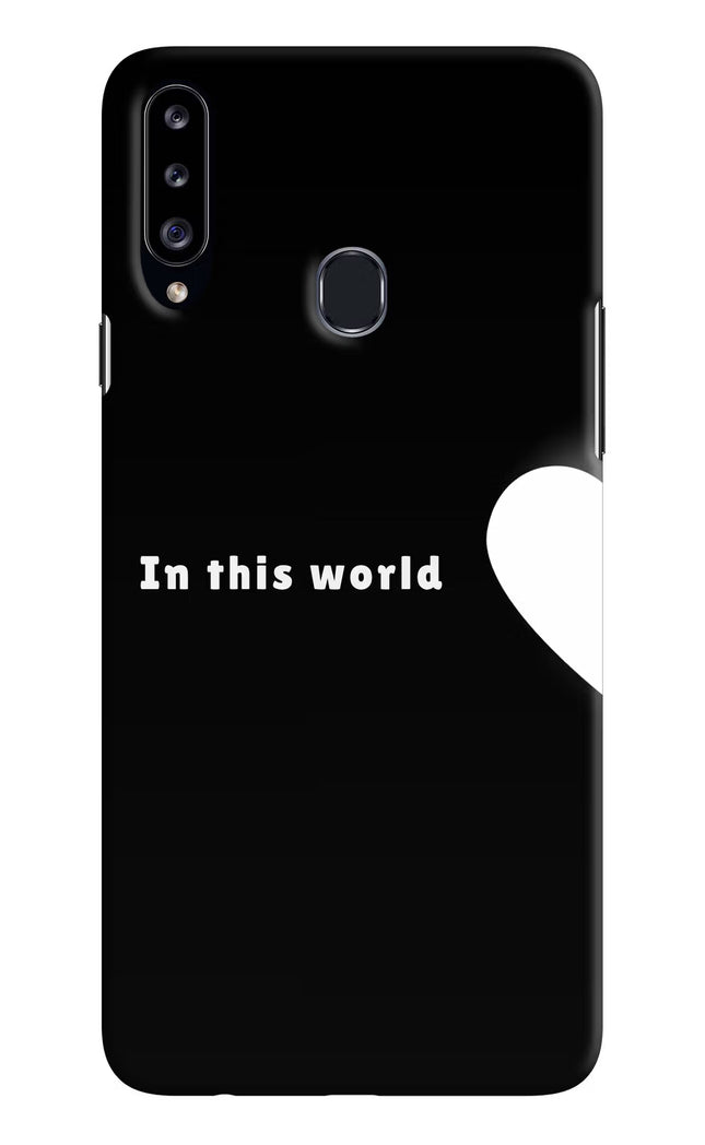 This World Samsung A20s Hard Case Back Cover by Casekaro