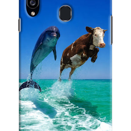 Dolphin vs Cow Samsung A20s Hard Case Back Cover by Casekaro