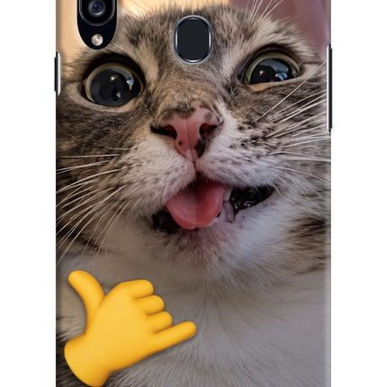 Silly Cat Call Samsung A20s Hard Case Back Cover by Casekaro