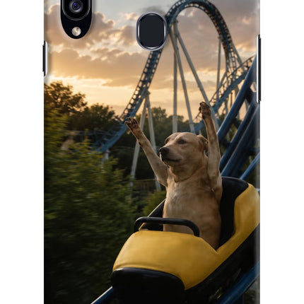 Rollercoaster Dog Samsung A20s Hard Case Back Cover by Casekaro