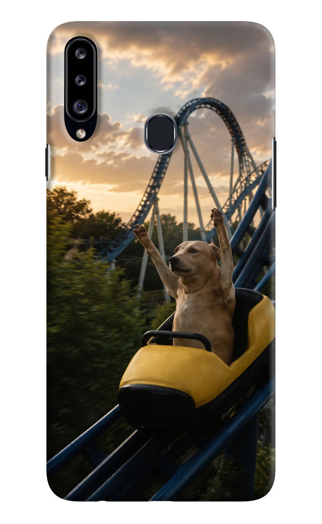 Rollercoaster Dog Samsung A20s Hard Case Back Cover by Casekaro