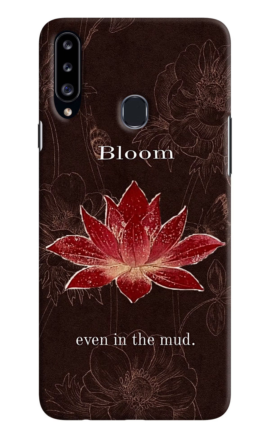 Bloom Samsung A20s Back Cover, Hard case