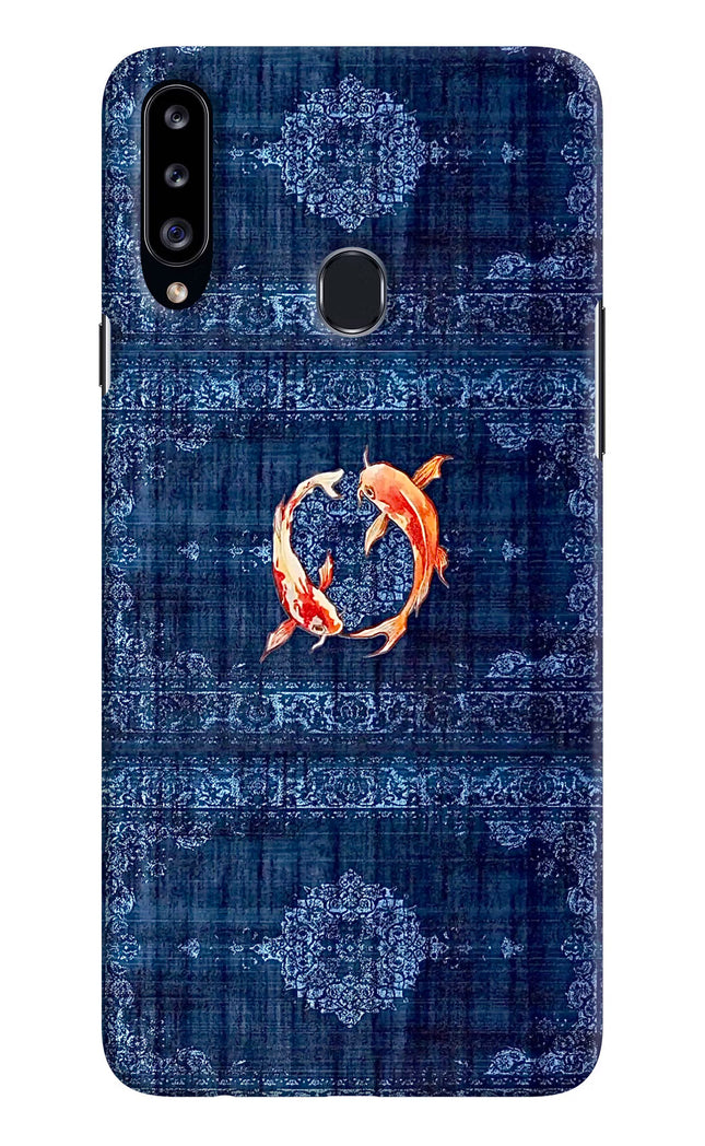 Koi Blue Samsung A20s Hard Case Back Cover by Casekaro