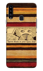 Vinyl Stripes Samsung A20s Hard Case Back Cover by Casekaro