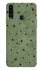 Green Stars Samsung A20s Hard Case Back Cover by Casekaro