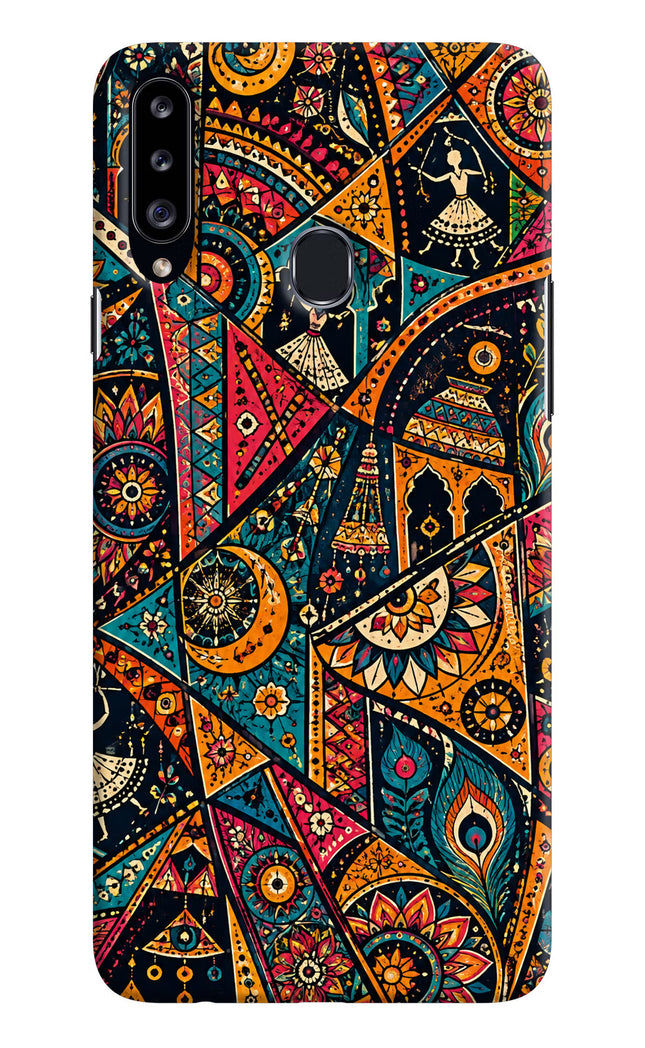Folk Print Samsung A20s Hard Case Back Cover by Casekaro