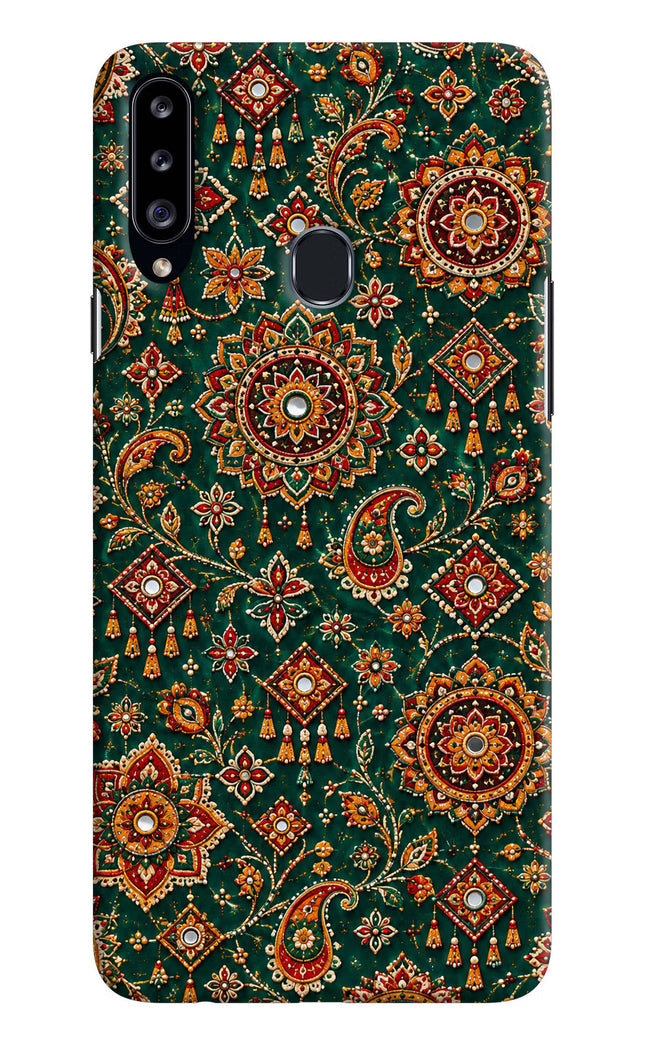 Green Pataka Samsung A20s Hard Case Back Cover by Casekaro