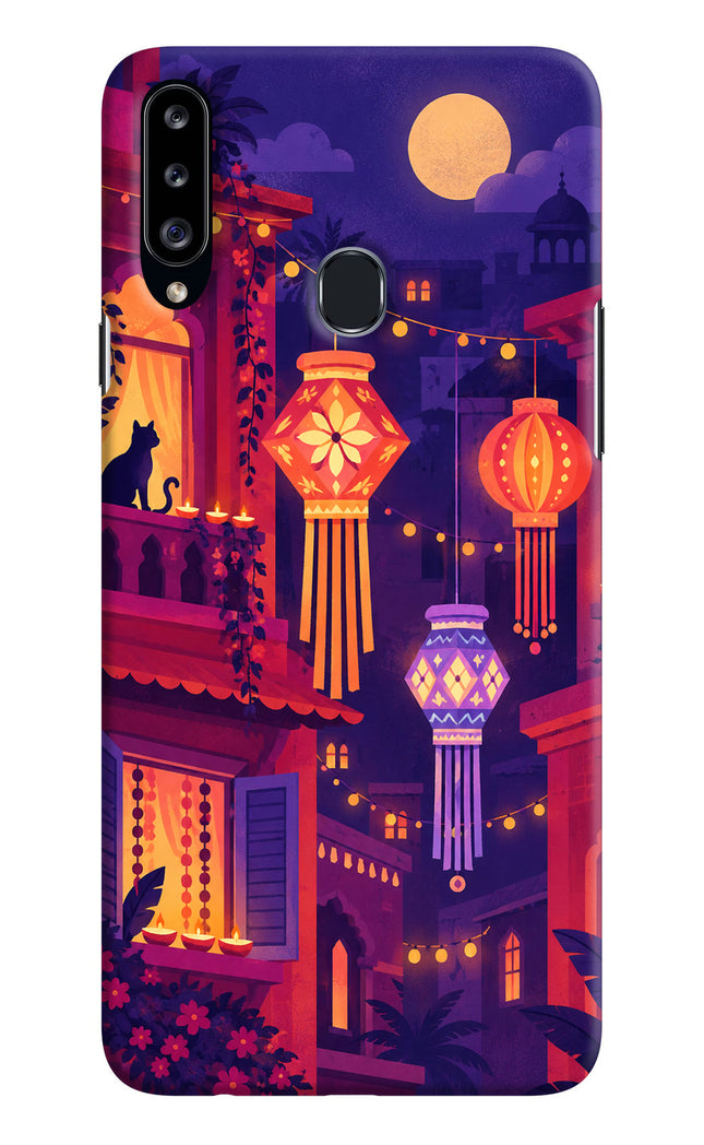 Lantern Lane Samsung A20s Hard Case Back Cover by Casekaro