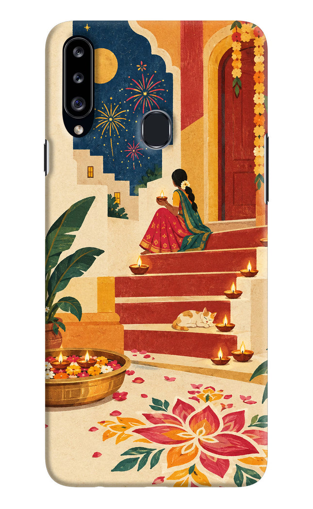 Diwali Rangoli Samsung A20s Hard Case Back Cover by Casekaro