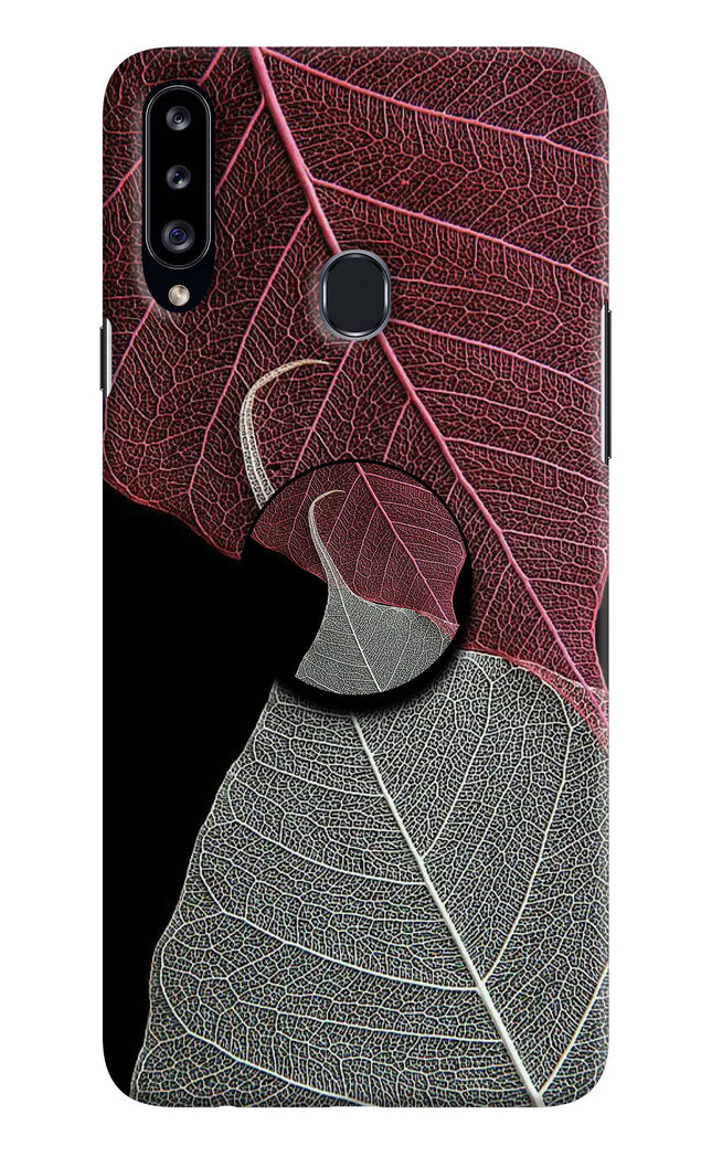 Leaf Pattern Samsung A20s Pop Case by Casekaro