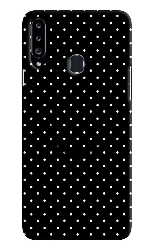 White Dots Samsung A20s Pop Case by Casekaro