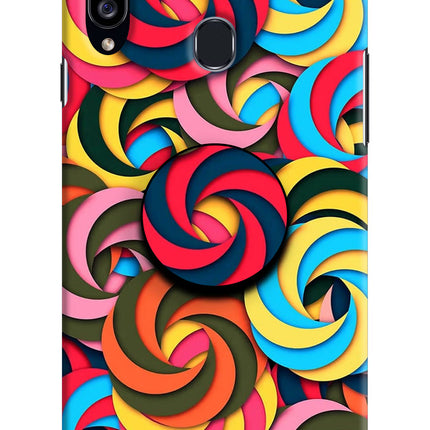 Spiral Pattern Samsung A20s Pop Case by Casekaro