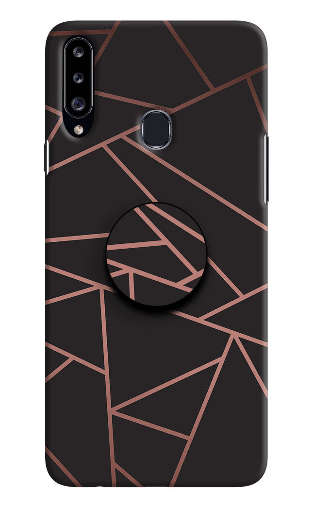 Geometric Pattern Samsung A20s Pop Case by Casekaro