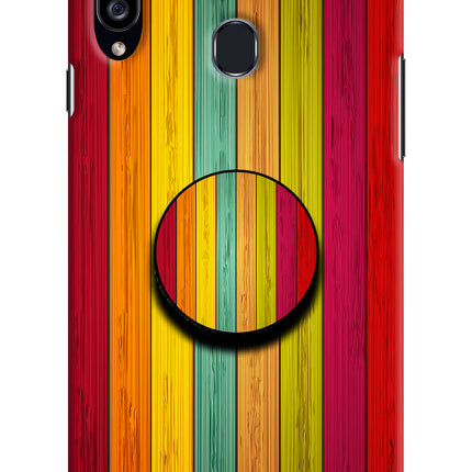 Multicolor Wooden Samsung A20s Pop Case by Casekaro