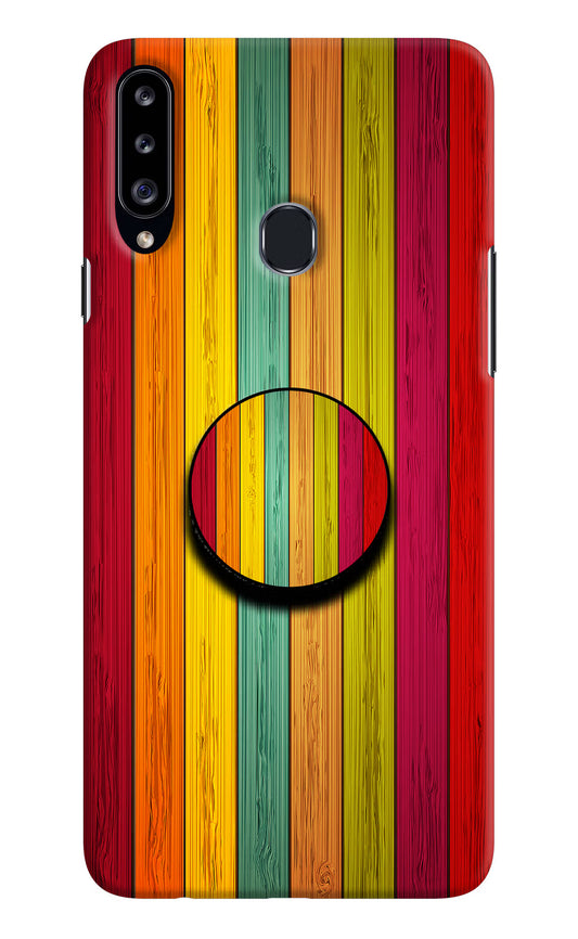 Multicolor Wooden Samsung A20s Pop Case by Casekaro