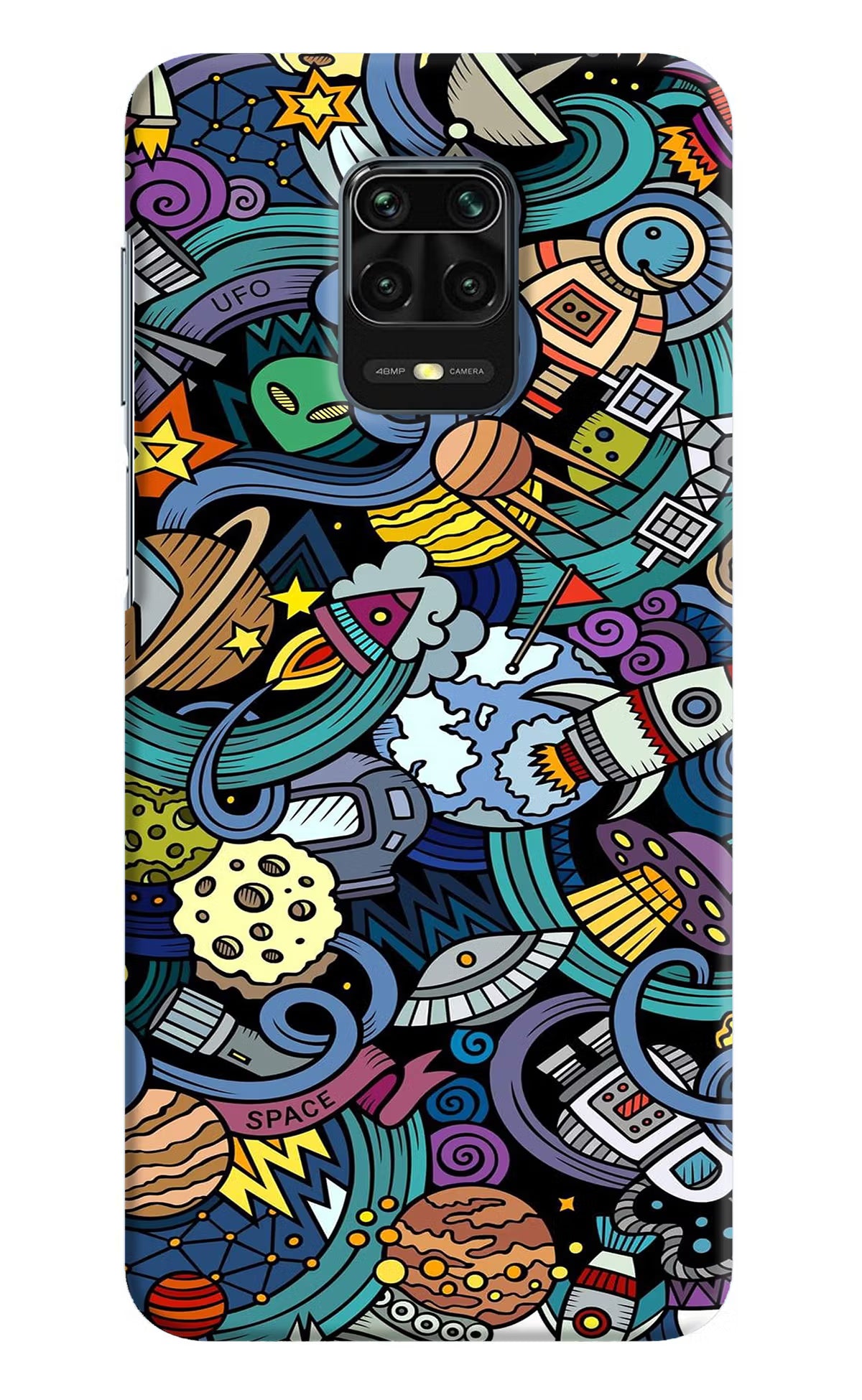 Space Abstract Redmi Note 9 Pro/Pro Max Hard Case Back Cover by Casekaro