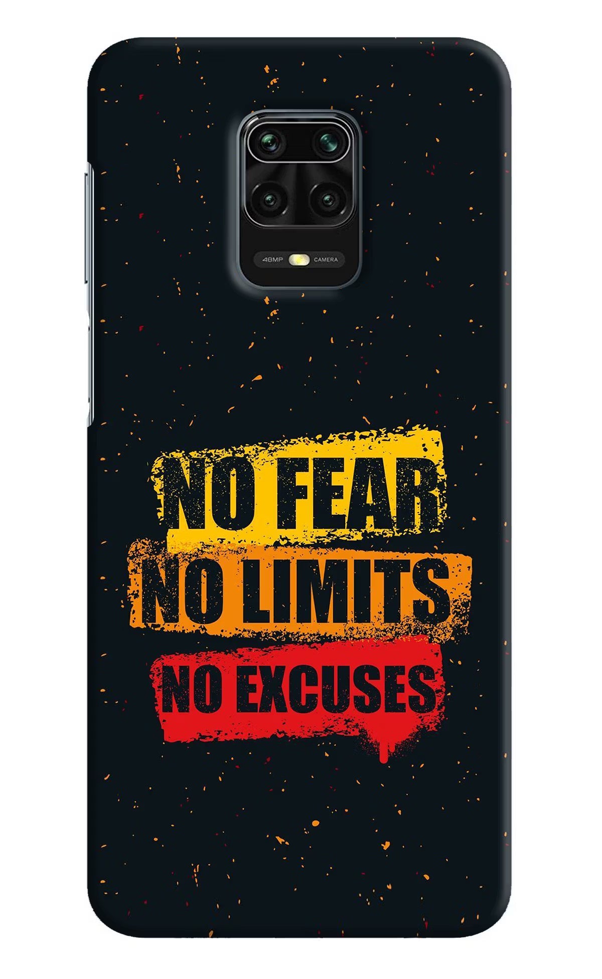 No Fear No Limits No Excuse Redmi Note 9 Pro/Pro Max Hard Case Back Cover by Casekaro