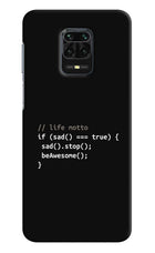 Life Motto Code Redmi Note 9 Pro/Pro Max Hard Case Back Cover by Casekaro