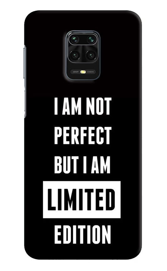 I Am Not Perfect But I Am Limited Edition Redmi Note 9 Pro/Pro Max Hard Case Back Cover by Casekaro