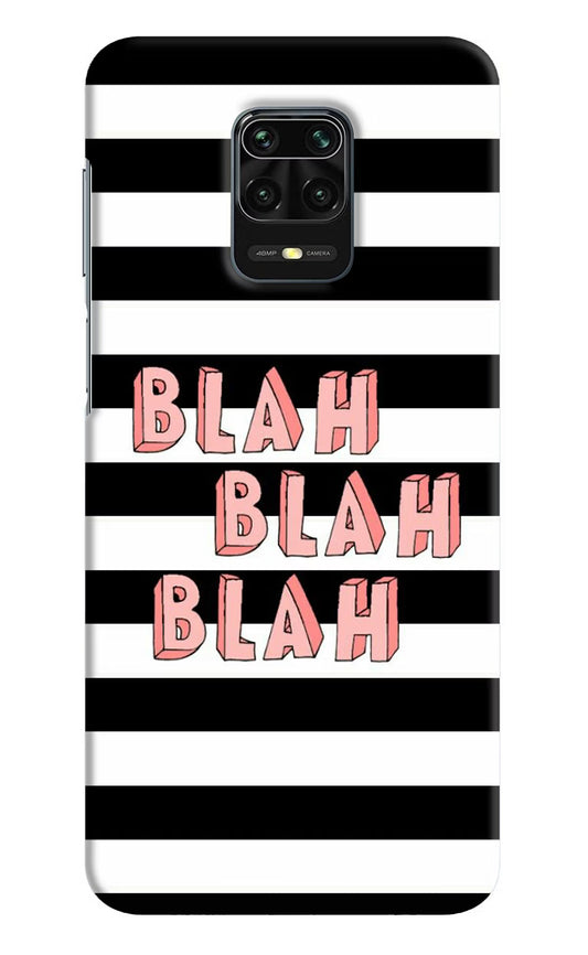 Blah Blah Blah Redmi Note 9 Pro/Pro Max Hard Case Back Cover by Casekaro