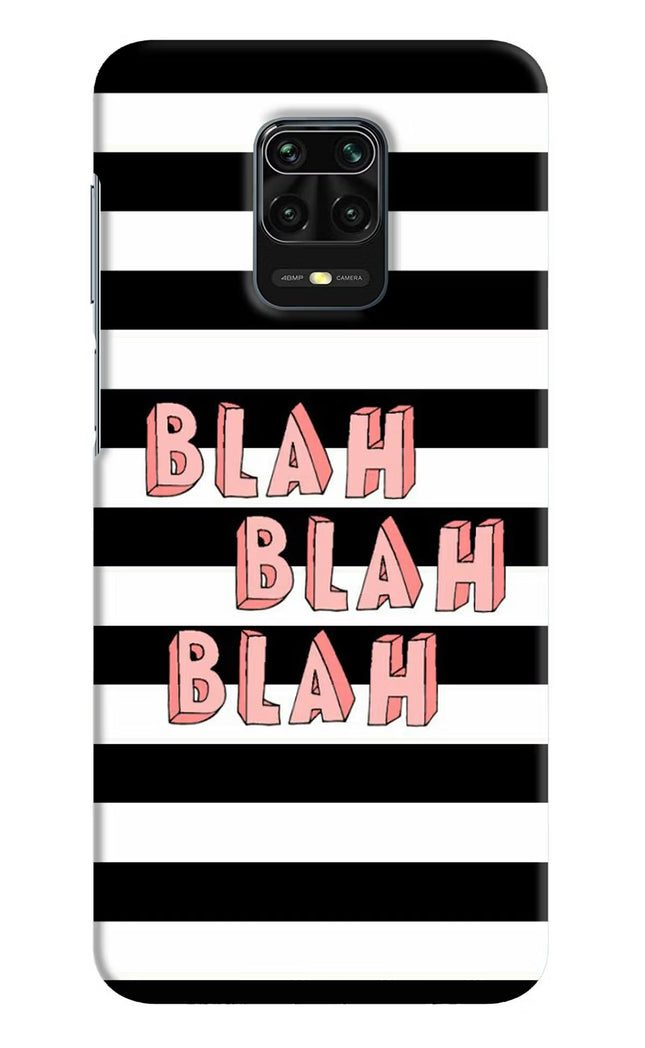 Blah Blah Blah Redmi Note 9 Pro/Pro Max Hard Case Back Cover by Casekaro