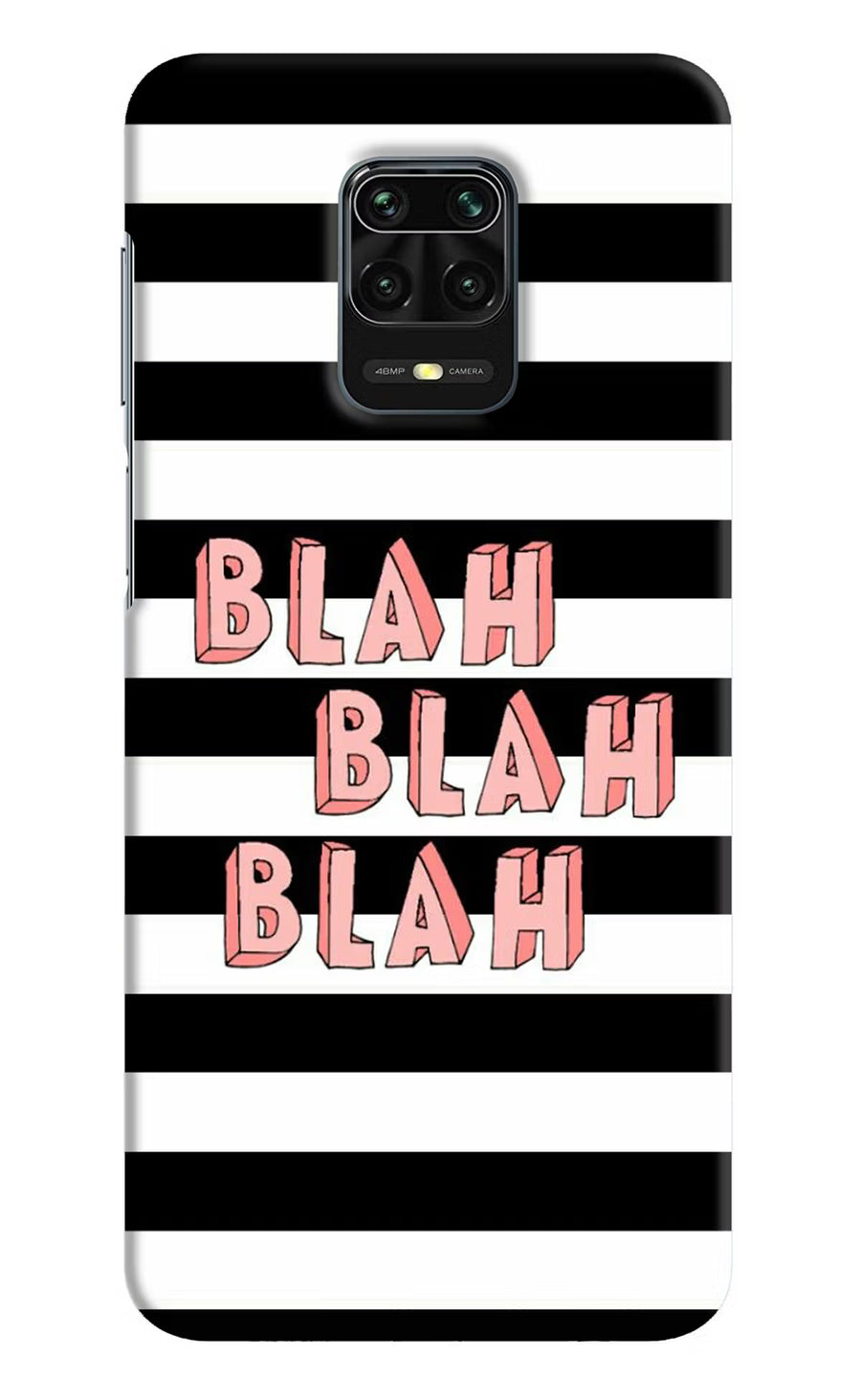 Blah Blah Blah Redmi Note 9 Pro/Pro Max Back Cover, Hard case