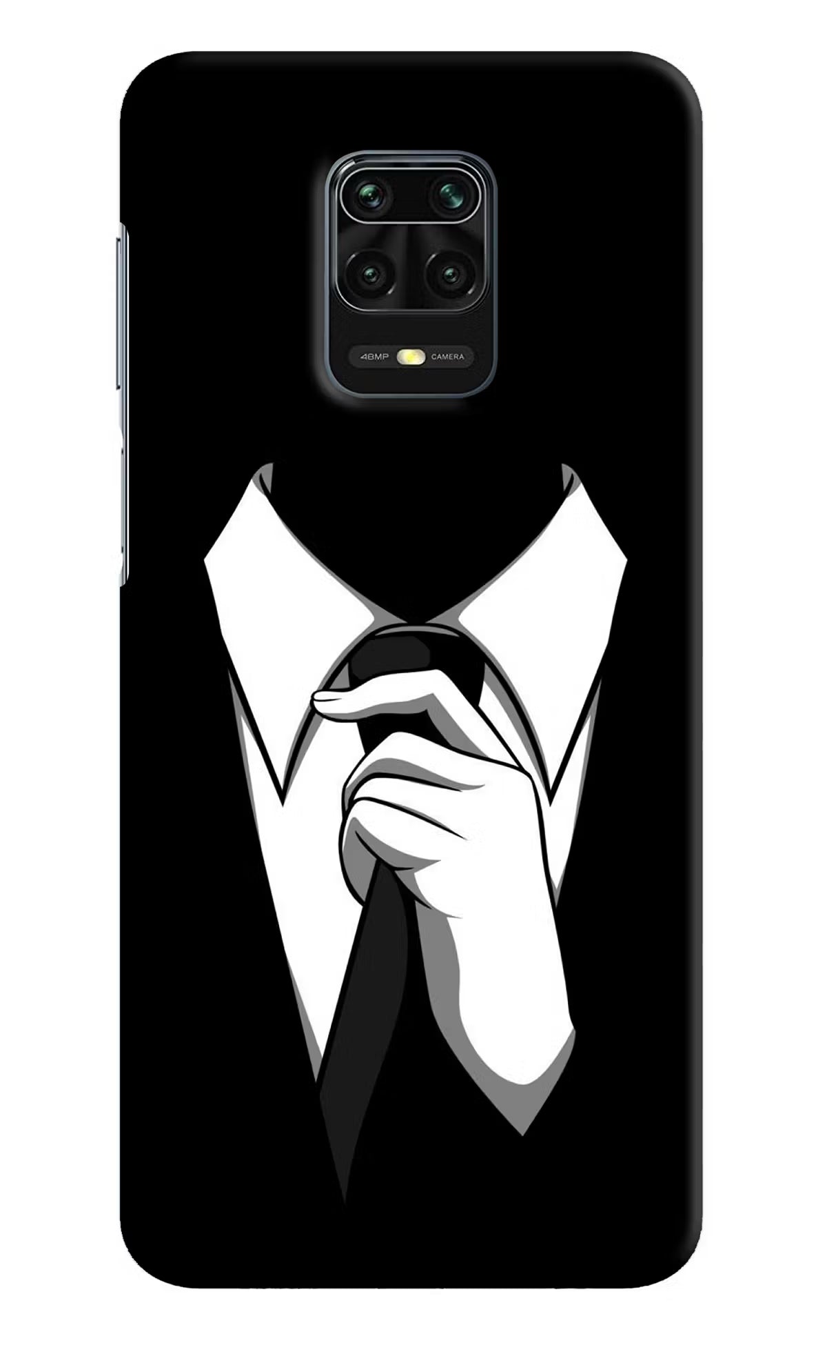 Black Tie Redmi Note 9 Pro/Pro Max Hard Case Back Cover by Casekaro