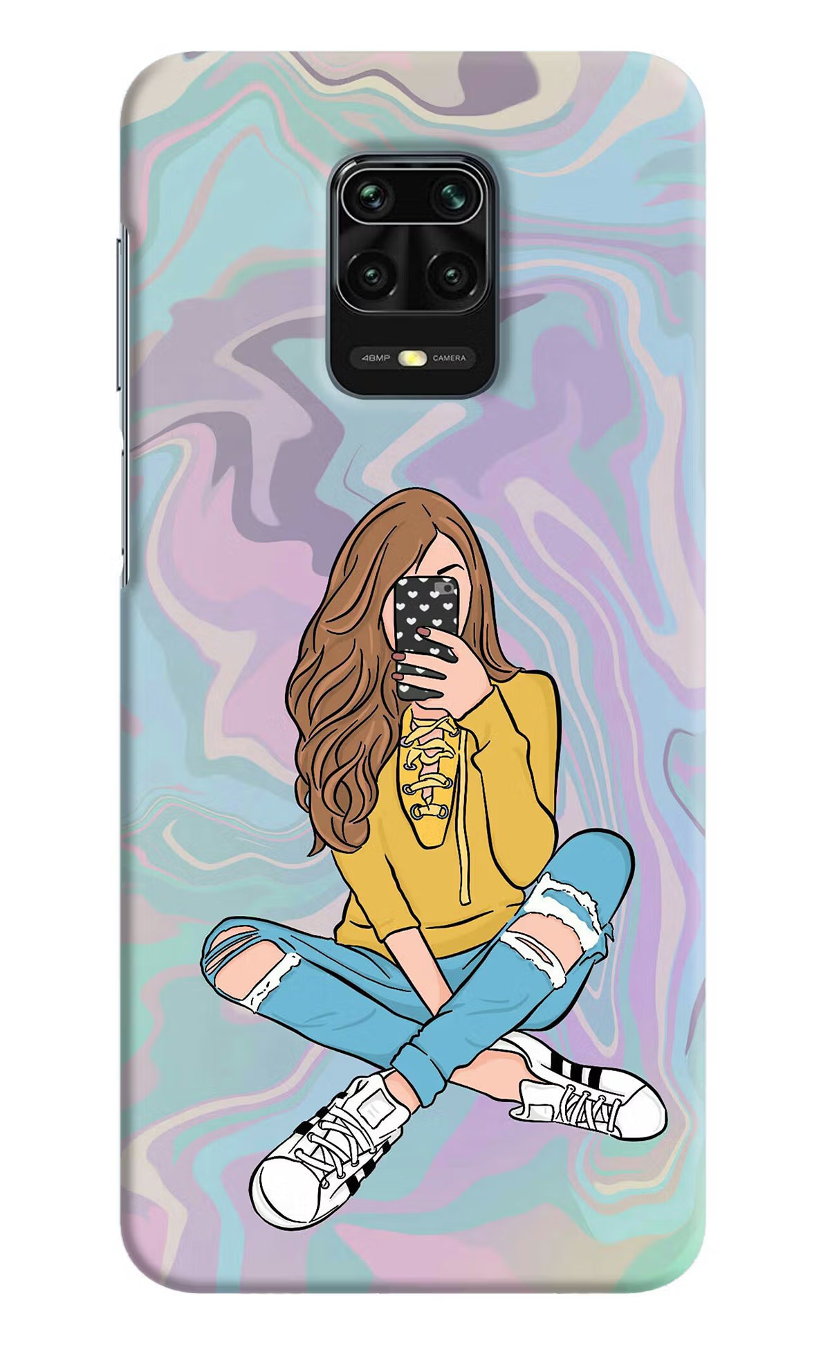 Selfie Girl Redmi Note 9 Pro/Pro Max Hard Case Back Cover by Casekaro