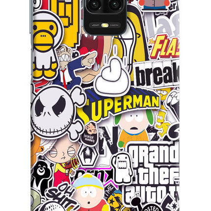 Sticker Bomb Redmi Note 9 Pro/Pro Max Hard Case Back Cover by Casekaro